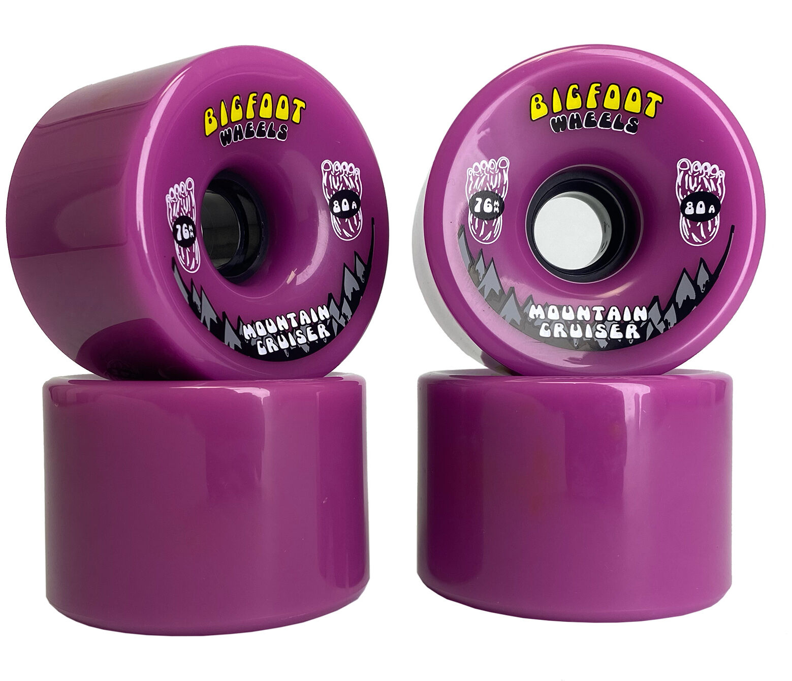 Bigfoot Mountain Crushers Longboard Wheels Purple 76mm 83a Bigfoot Mountain Crushers Longboard Wheels Purple 76mm 83a