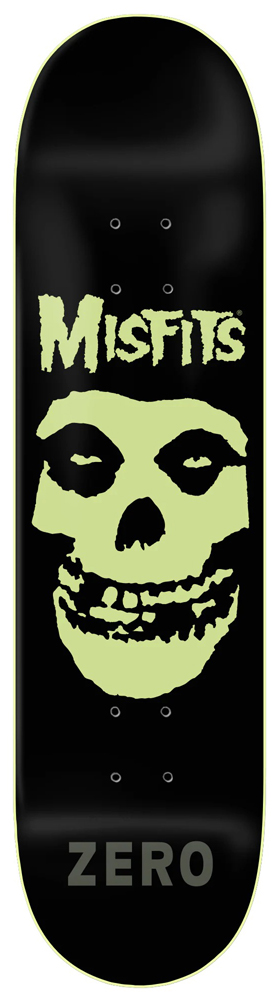 Zero Skateboard Deck Team x Misfits Fiend Skull GITD 8,50