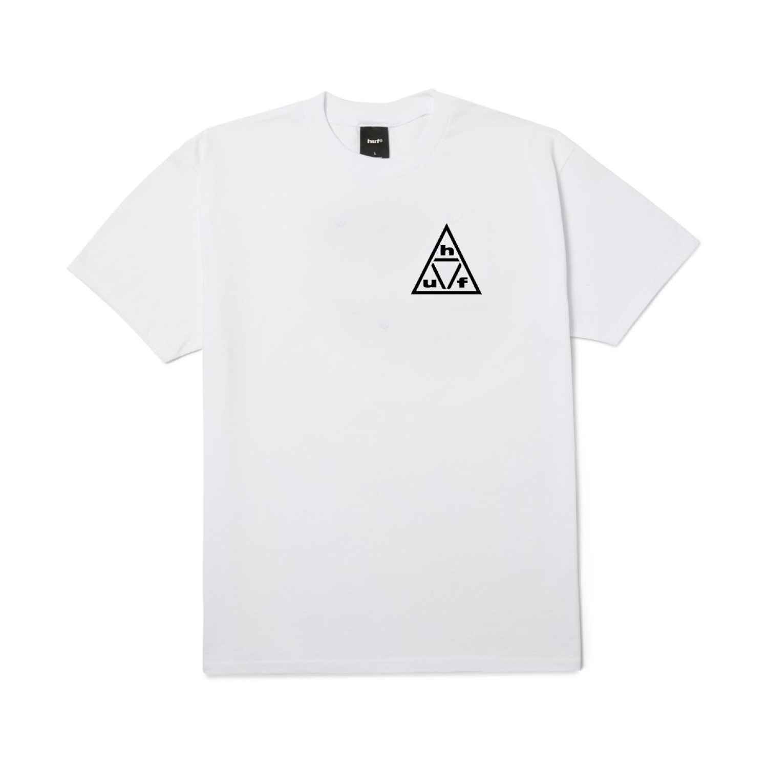 ts02759-whblk-2 HUF Triple Triangle T-Shirt - white/black XXL