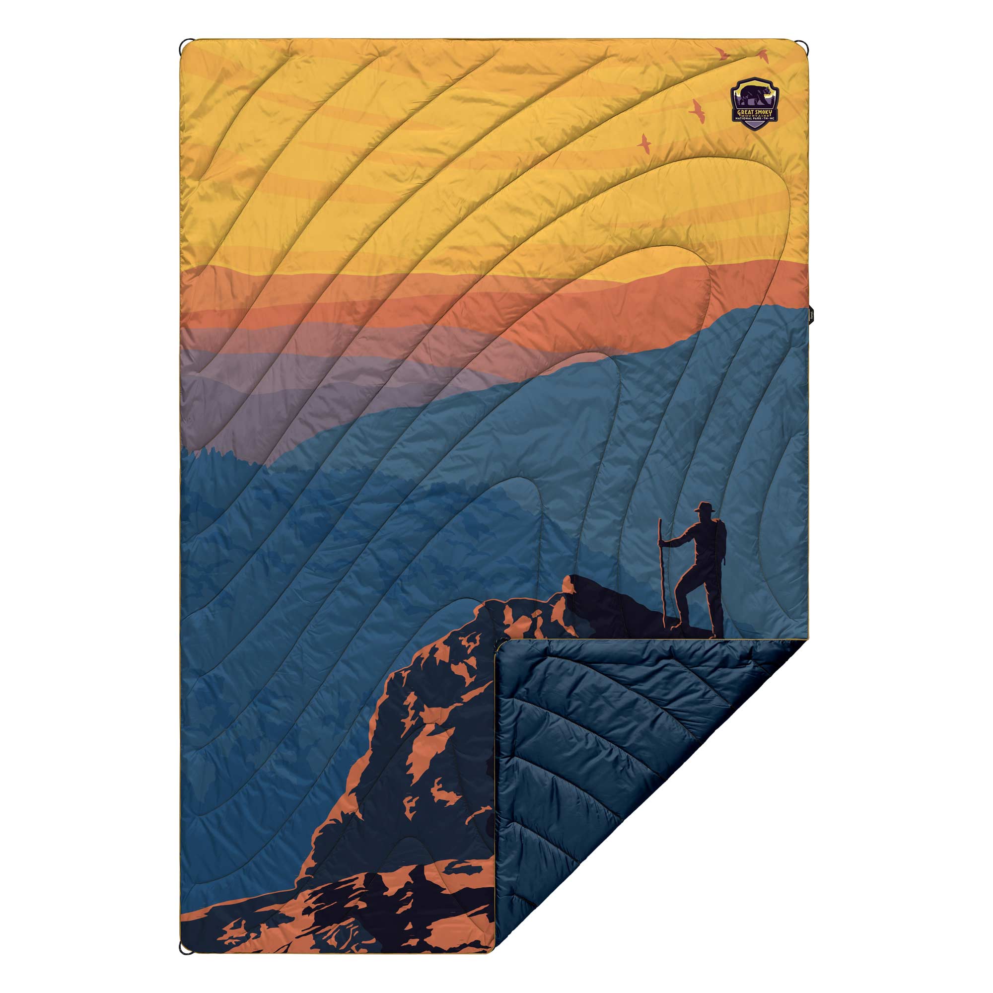 RUMPL Blanket ORIGINAL PUFFY PRINTED LC / 1 PERS, great smoky mountains RUMPL Blanket ORIGINAL PUFFY PRINTED LC / 1 PERS, great smoky mountains