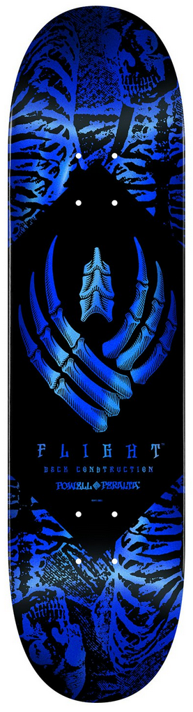 Powell-Peralta Flight Pro Shape 308 K26 Skeleton Blue Skateboard Deck 8.75 Powell-Peralta Flight Pro Shape 308 K26 Skeleton Blue Skateboard Deck 8.75