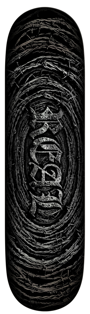Real Skateboard Deck Team Barbed Wire Foil Oval 8,12
