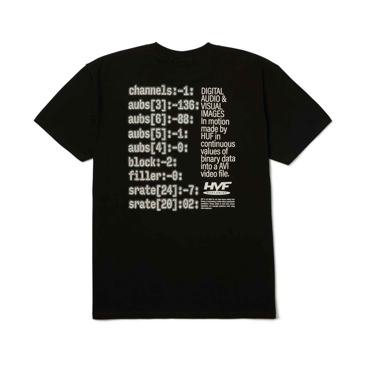 ts02683-black-1 HUF H Cam T-Shirt - black XXL