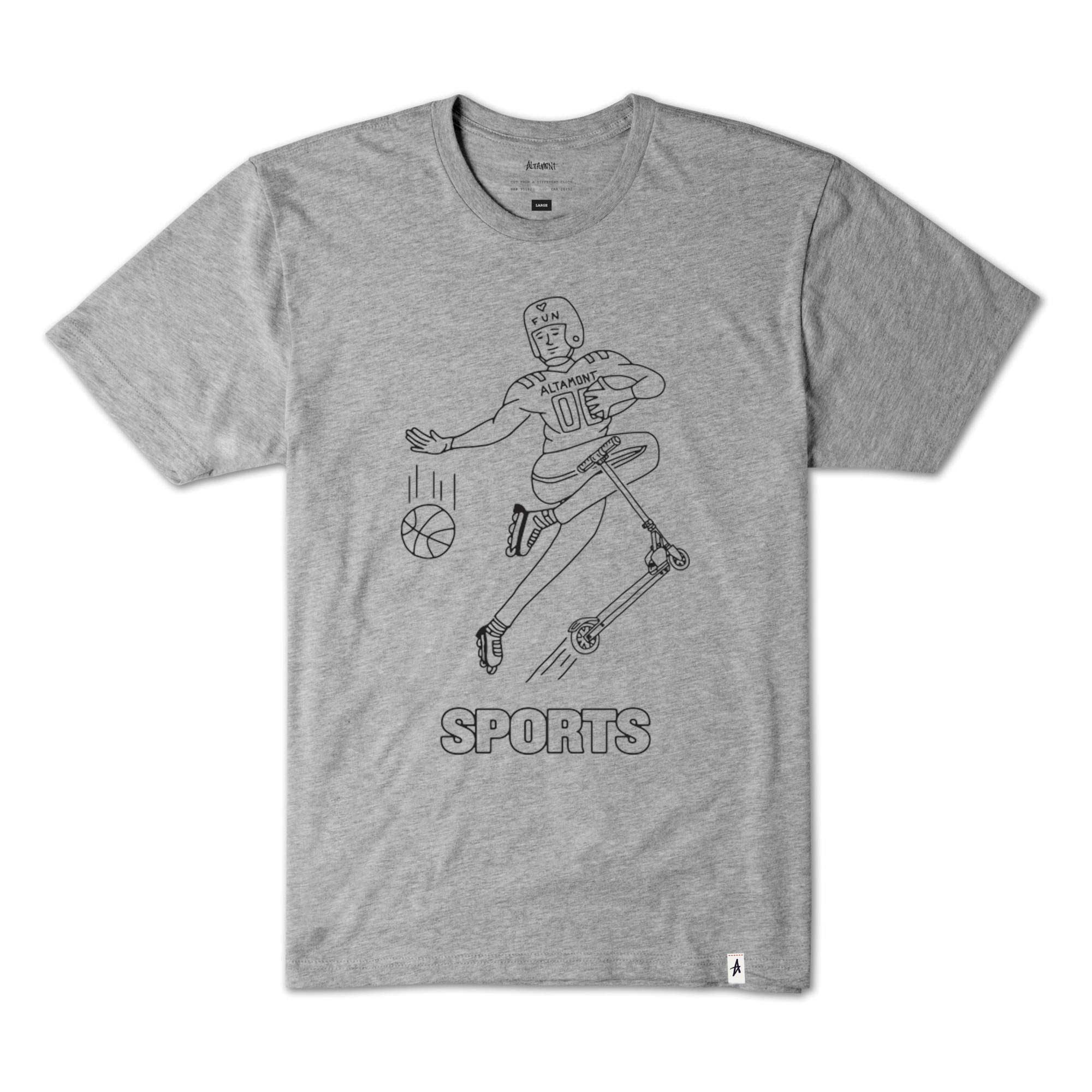 T-Shirt ALTAMONT SPORTS FAN gris/cuir
