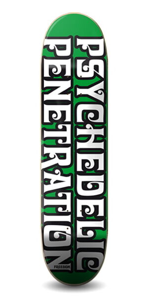 Freedom Psychedelic Penetration Green Skateboard Deck Freedom Psychedelic Penetration Green Skateboard Deck