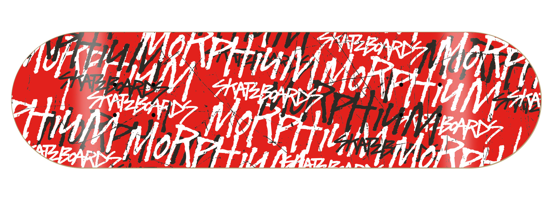 Morphium komplett Skateboard Scribble red 7.75