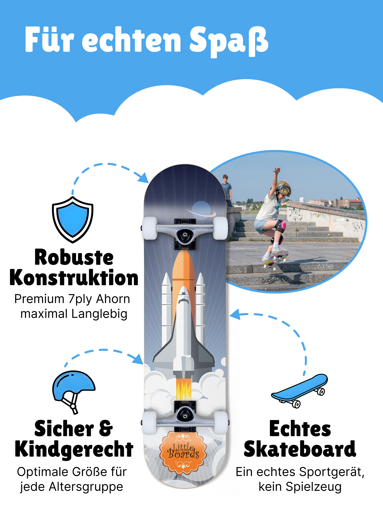 Rocket - Kids Skateboard 7.25"
