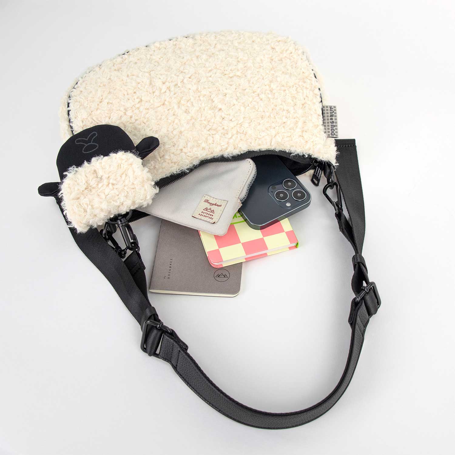 Doughnut High Priestess Fairies & Friends Series Crossbody Bag - white x black