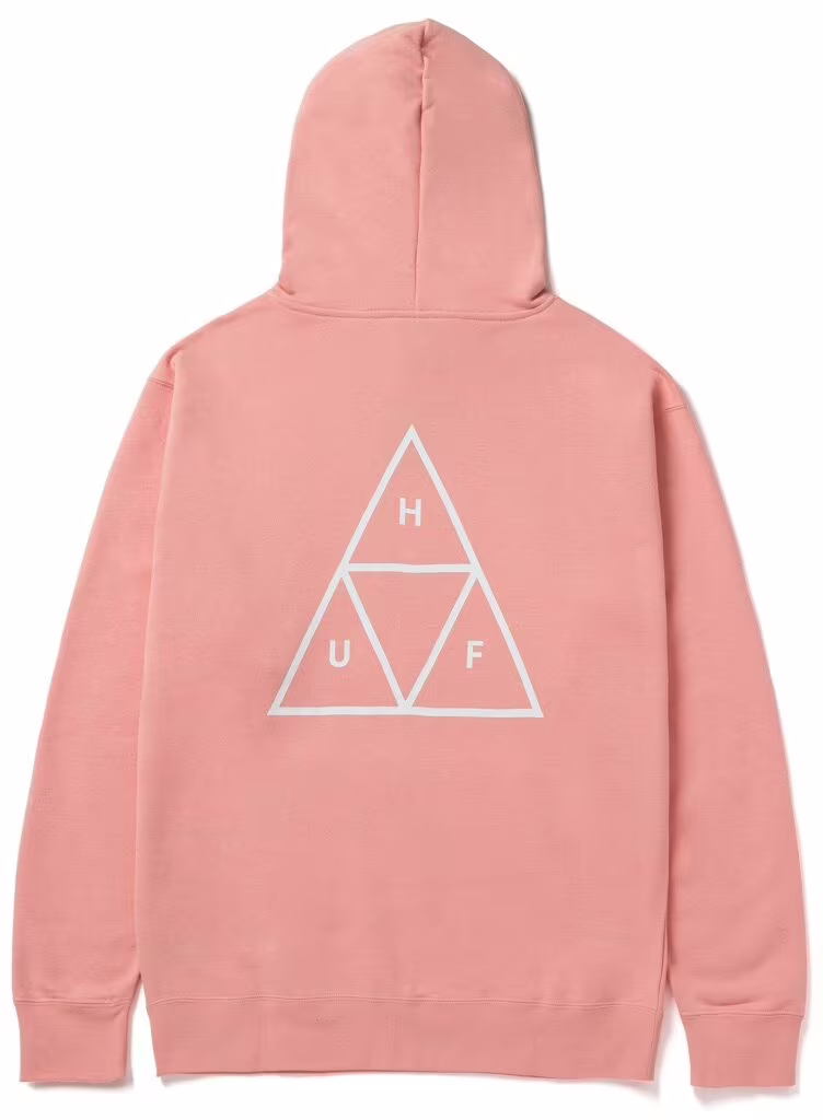 HUF Essentials TT Hoodie - coral pink XXL