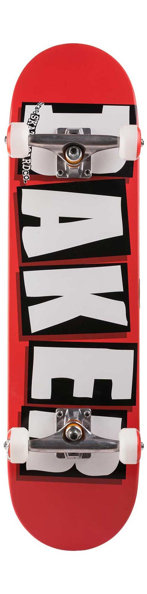 bakdek-bralor7-red-white BAKER Complete BRAND LOGO WHT (red/white) Skateboard 7.75, red/white 7.7