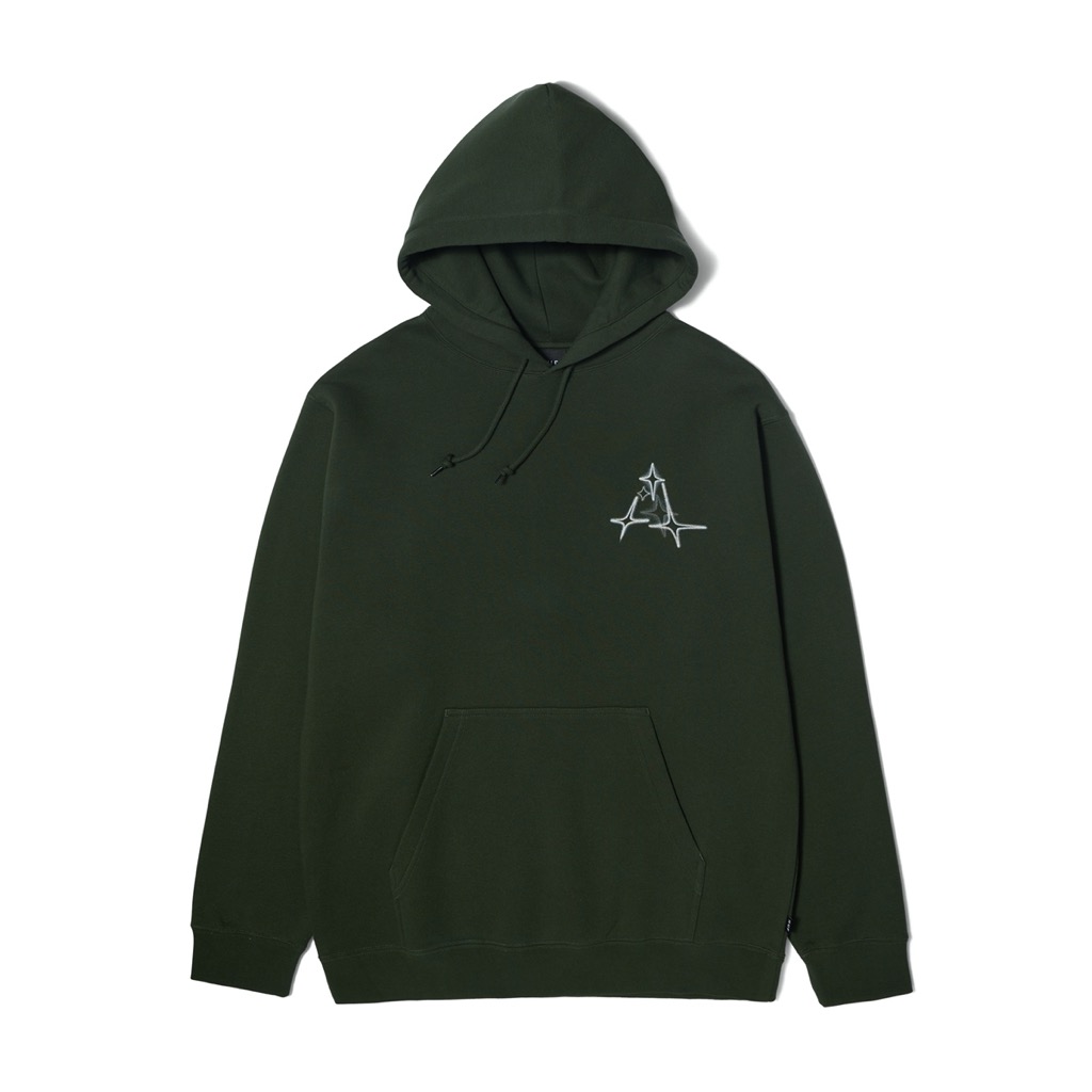 HUF Gleam Hoodie - hunter green S