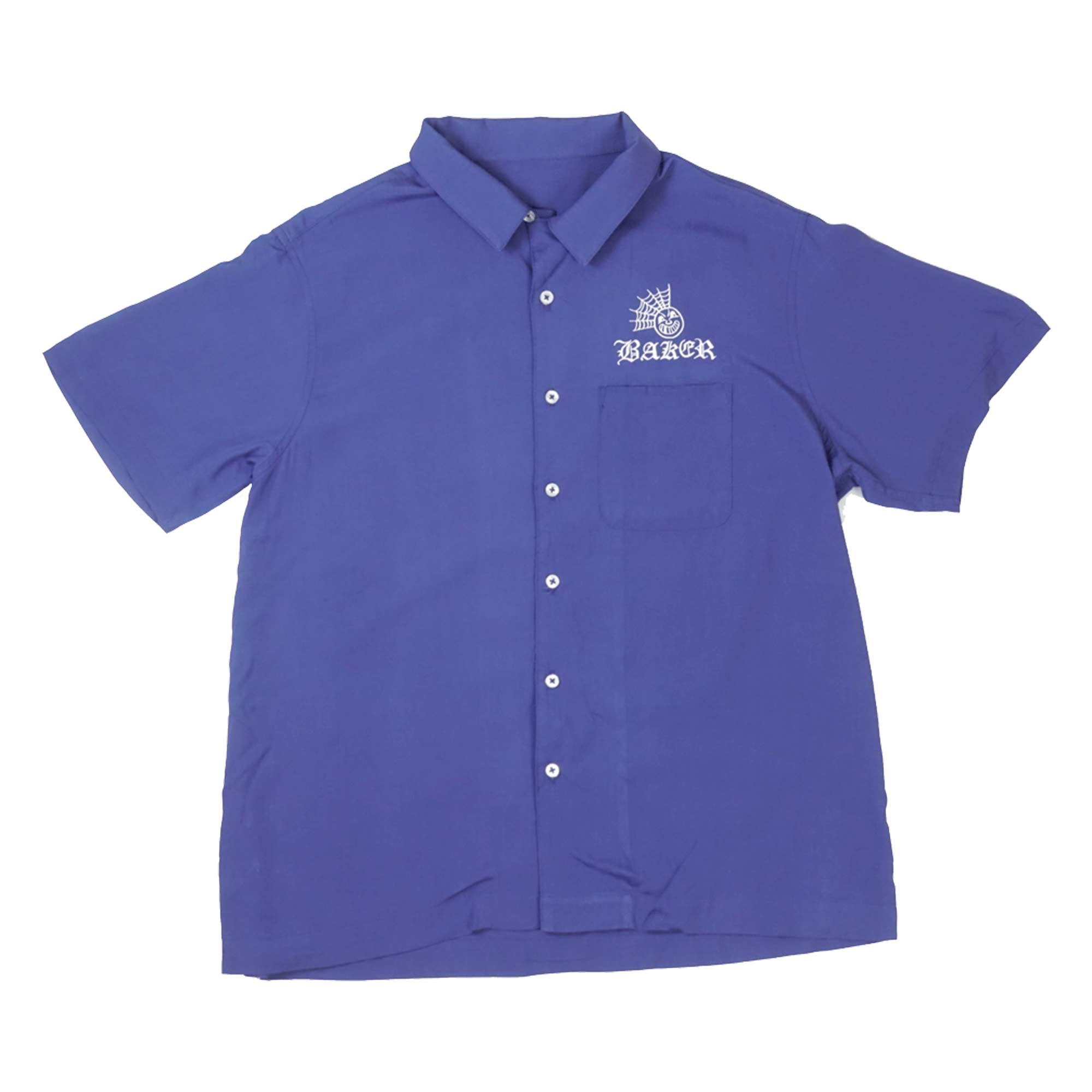 BAKER T-Shirt JOLLYMAN BUTTON UP, blue XL