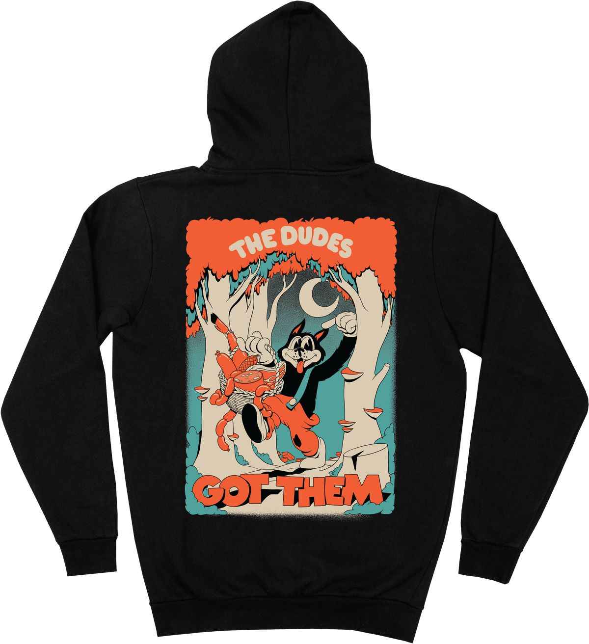 The Dudes Big Bad Wolf Classic Hoody Premium - black The Dudes Big Bad Wolf Classic Hoody Premium - black S