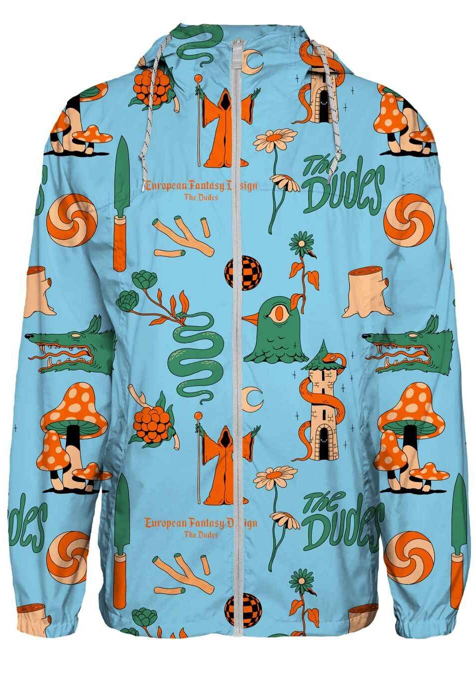 The Dudes European Fantasy Blue Windbreaker - multicolor The Dudes European Fantasy Blue Windbreaker - multicolor XXXL
