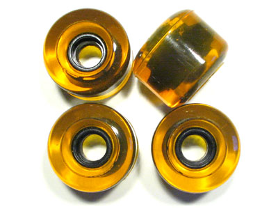 Blank Longboard Wheels Clear Yellow 70mm 82a