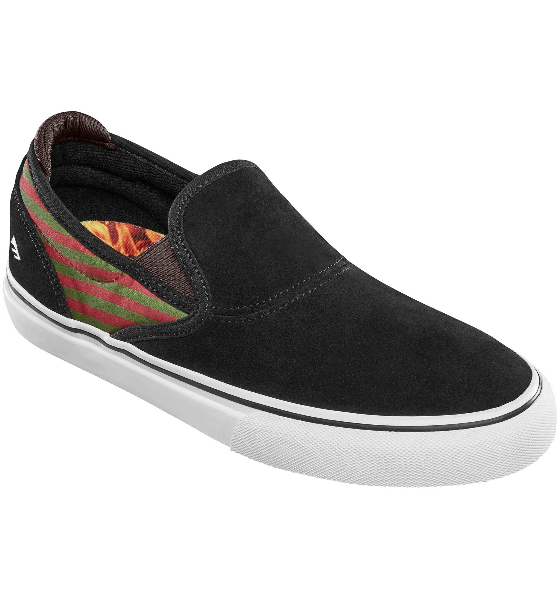 EMERICA Shoe WINO G6 SLIP-ON bla/oli/red, balck/olive/red 9