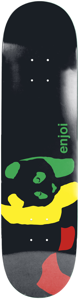 Enjoi Skateboard Deck Rasta Panda 8,25