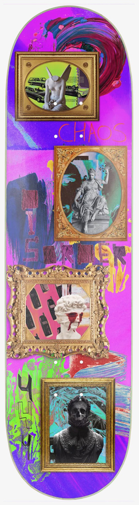 Disorder Skateboard Deck Collage 8,25