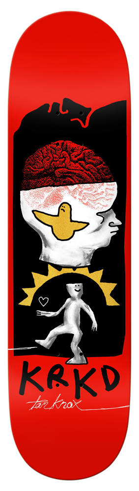 Krooked Skateboard Deck Knox Brain And Bird 8,50