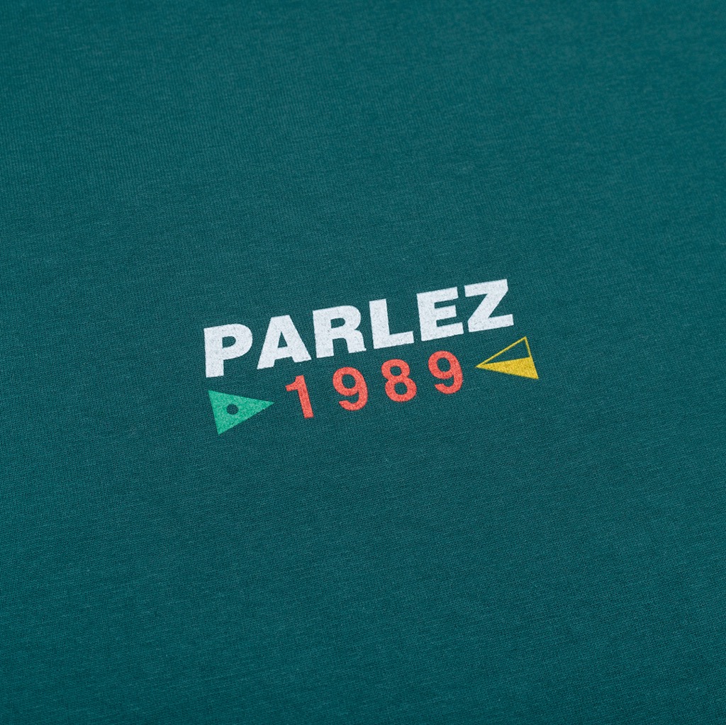 parss220126-3 Parlez Globe T-Shirt - dusty teal S