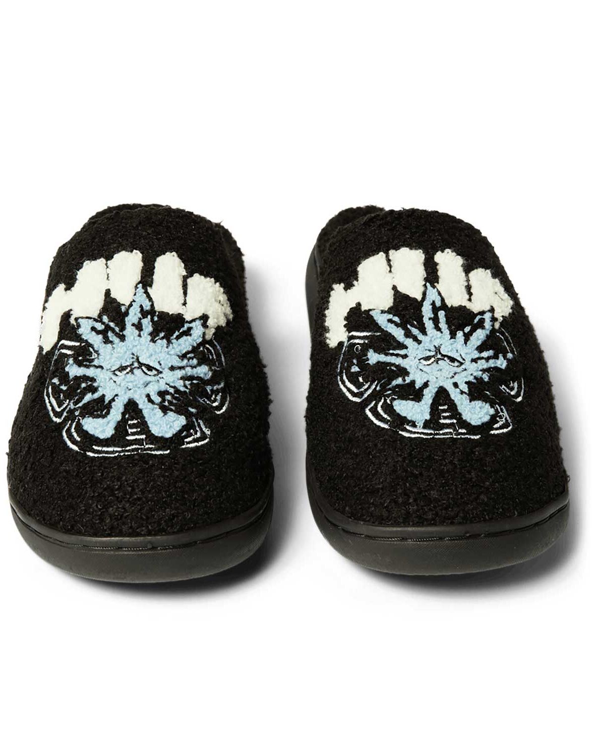 HUF Snow Angel Fuzzy Slipper - black
