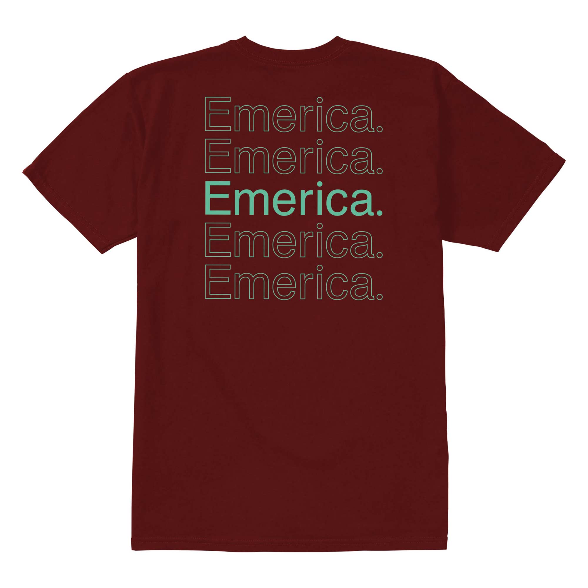 EMERICA T-Shirt NEW STACK S/S burgundy