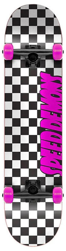 Speed Demons Komplettboard Checkers Black/Pink 7,75 Speed Demons Komplettboard Checkers Black/Pink 7,75