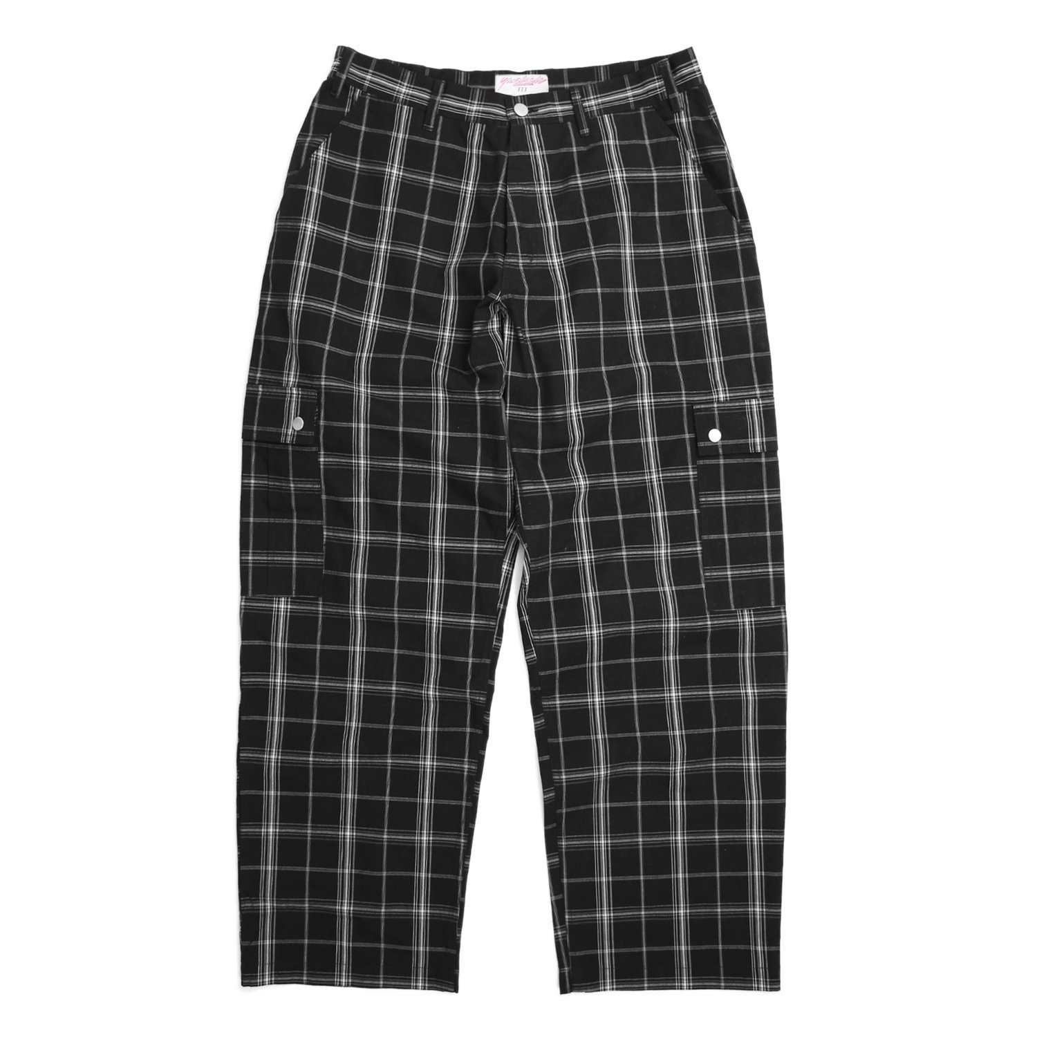 Yardsale YS Plaid Cargos - black