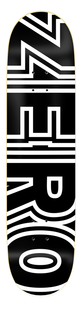 Zero Skateboard Deck Team Bold Black 8,25 R7 8.25 Zero Skateboard Deck Team Bold Black 8,25 R7 8.25