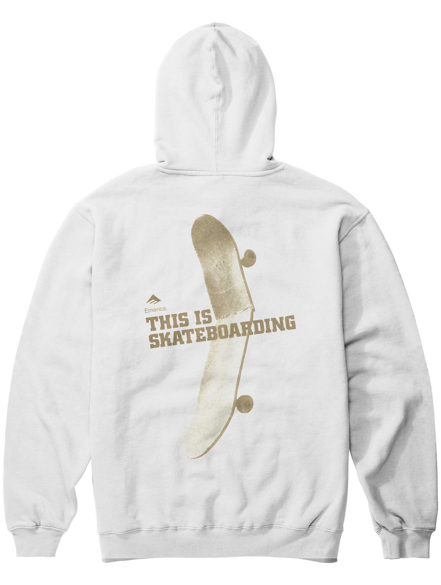EMERICA Sweat THIS IS SKATEBOARDING HOODIE, white XL