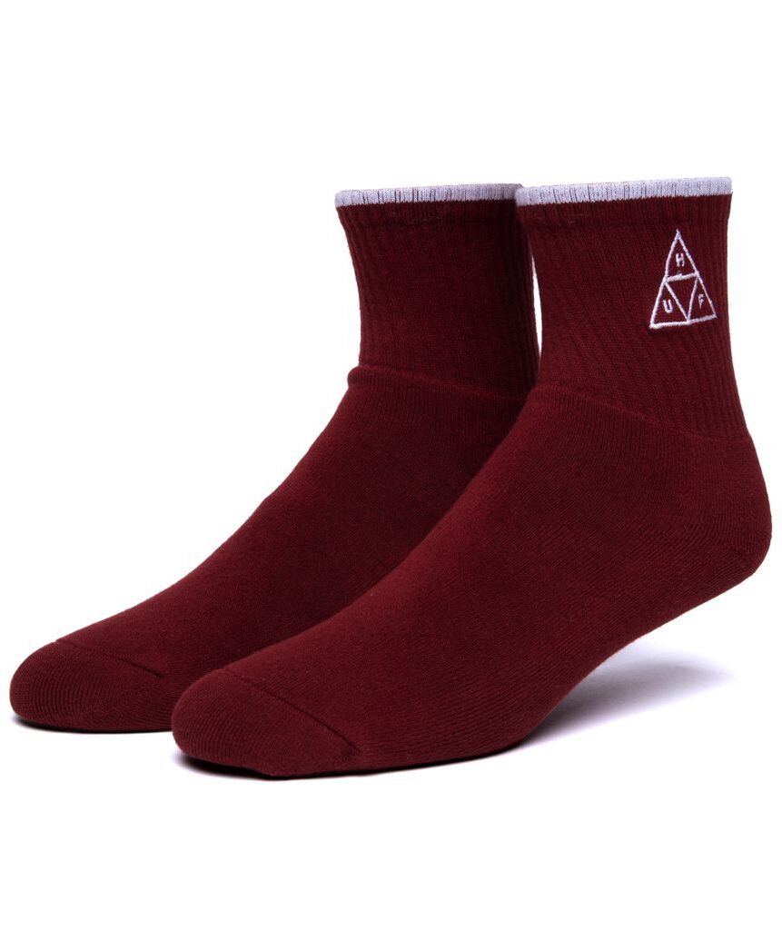 HUF Emb. Triple Triangle 1/4 Socken bloodstone HUF Emb. Triple Triangle 1/4 Socken bloodstone