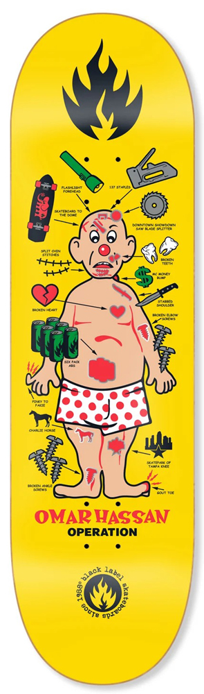 Black-Label Skateboard Deck Hassan Operation 9,00 Black-Label Skateboard Deck Hassan Operation 9,00