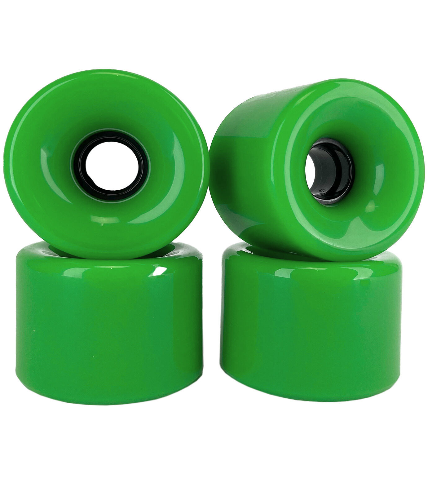 Impact Longboard Achsen Set 180mm Black / Green Wheels 70mm Blank Longboard Wheels Lime Green 76mm 80a