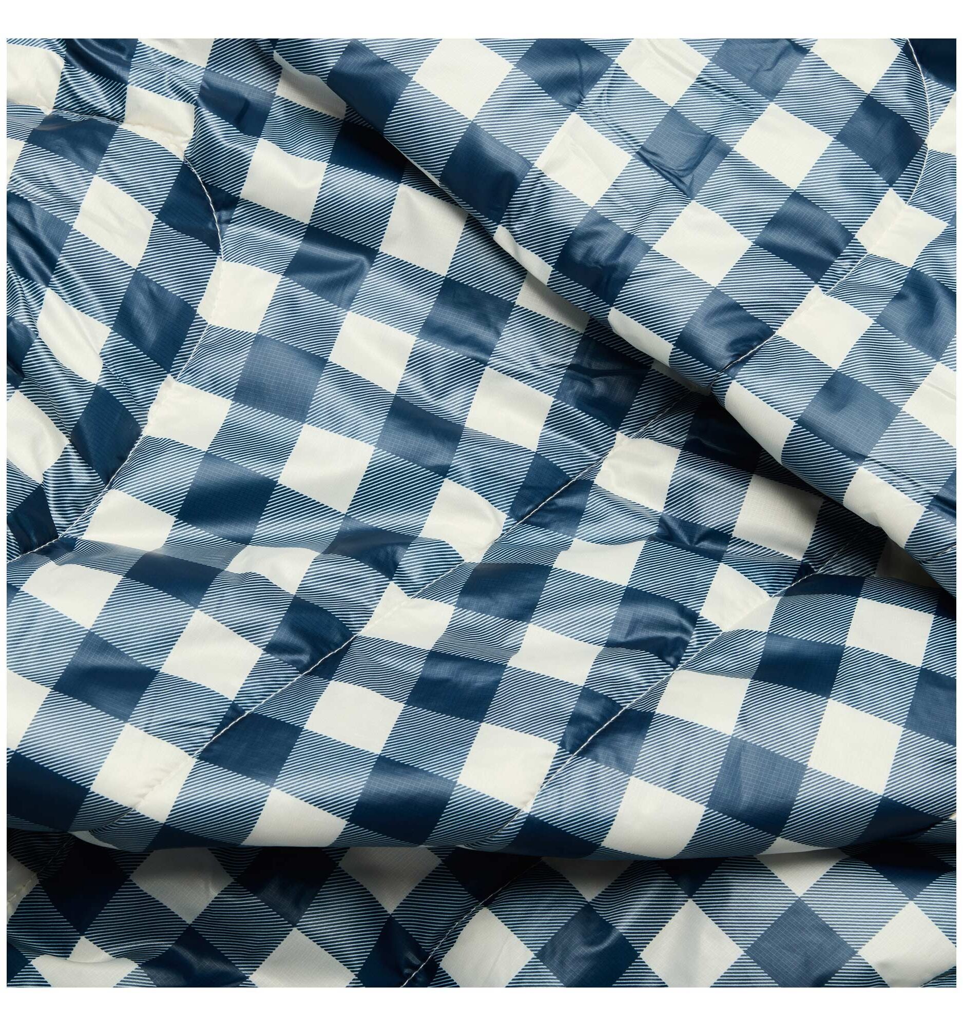 RUMPL Blanket SHERPA PUFFY PRINTED / 1 PERS, navy gingham RUMPL Blanket SHERPA PUFFY PRINTED / 1 PERS, navy gingham