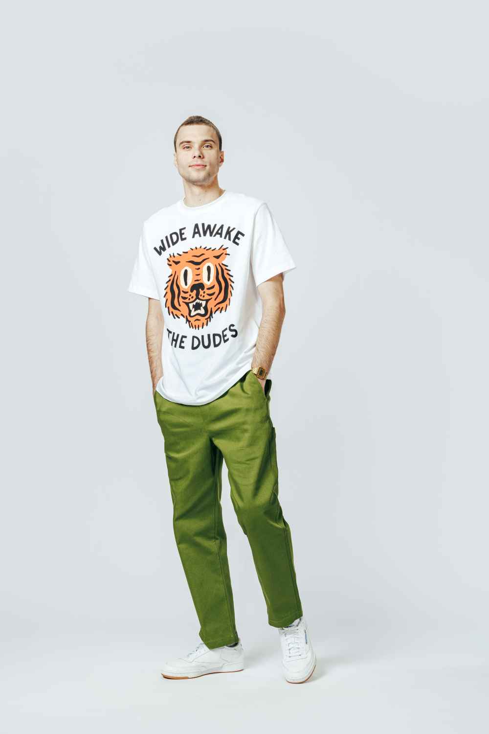 The Dudes Wide Awake Classic T-Shirt - White XXXL