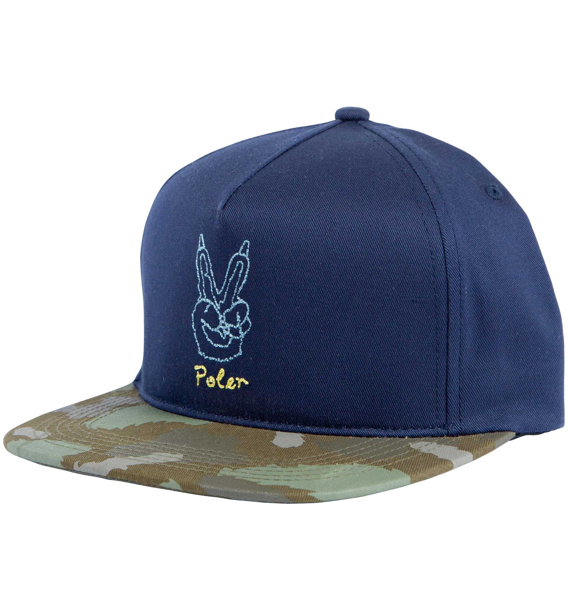 POLER Cap PEACE PAW SNAPBACK, navy POLER Cap PEACE PAW SNAPBACK, navy