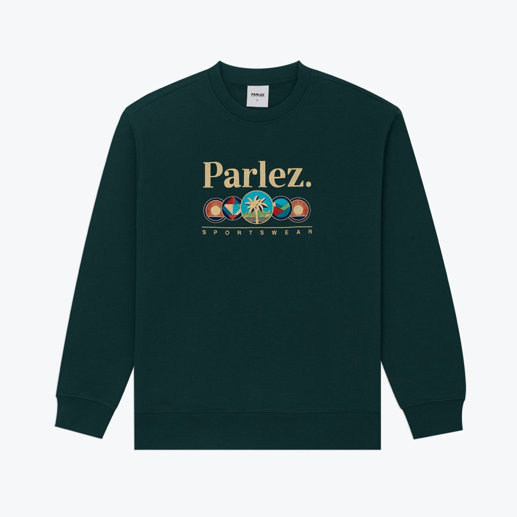 Parlez Reefer Pullover - deep green S Parlez Reefer Pullover - deep green S