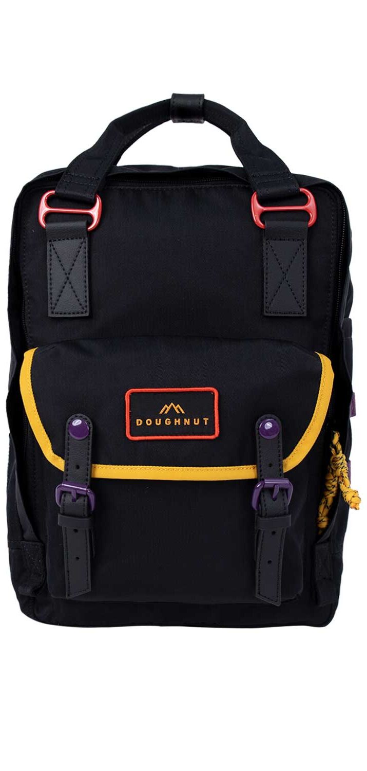 Doughnut Macaroon Happy Camper Series Rucksack - black