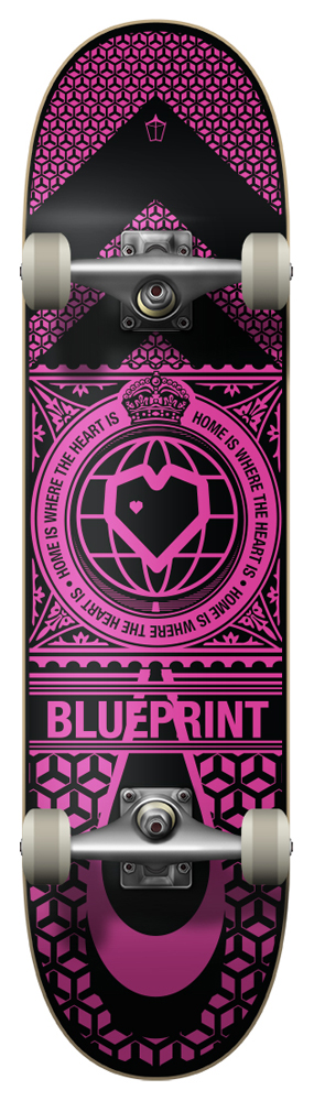 10314024-1 Blueprint Komplettboard Home Heart Black/Pink 8,00