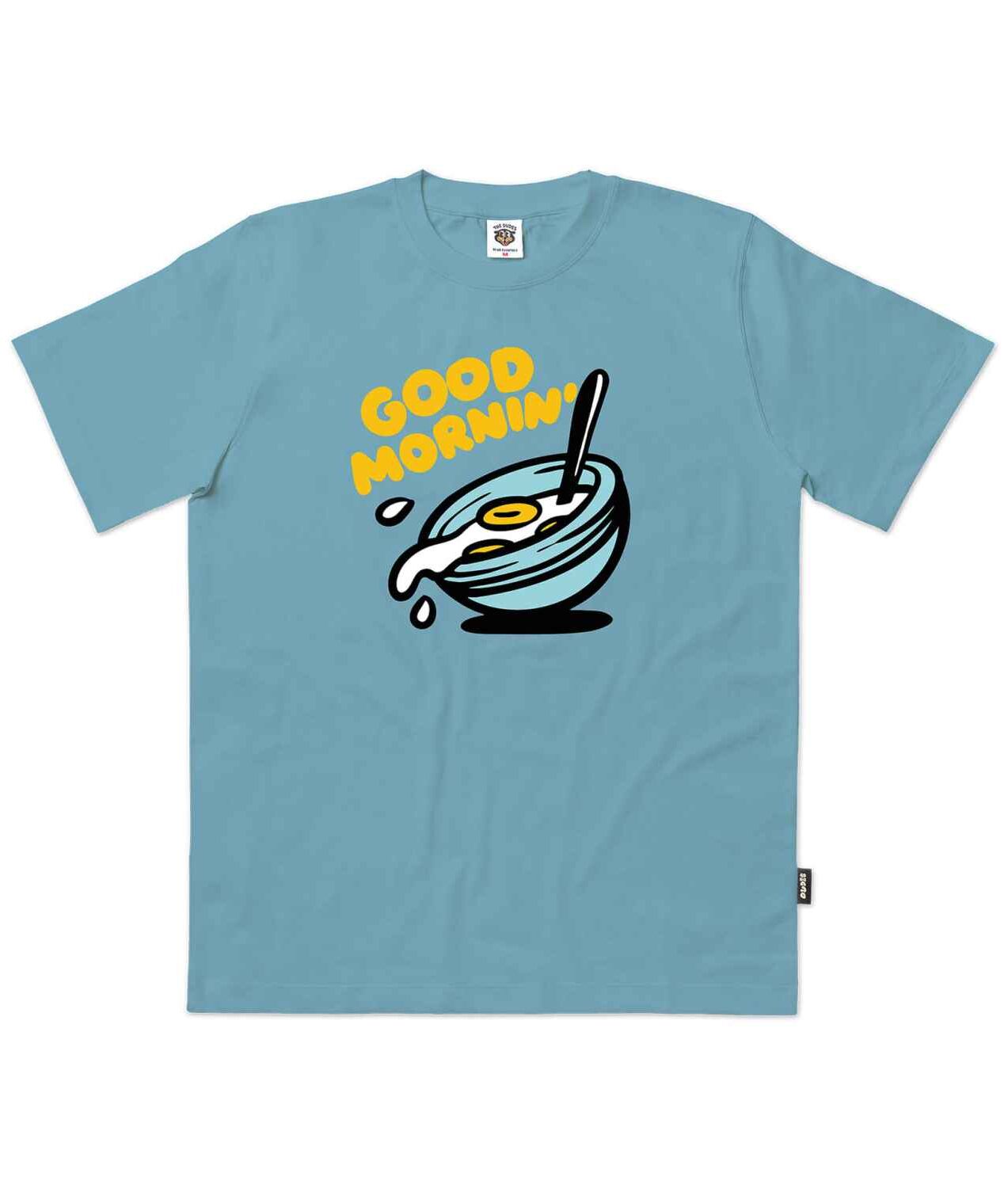 The Dudes Good Morning Seasonal T-Shirt - milky blue XXXL