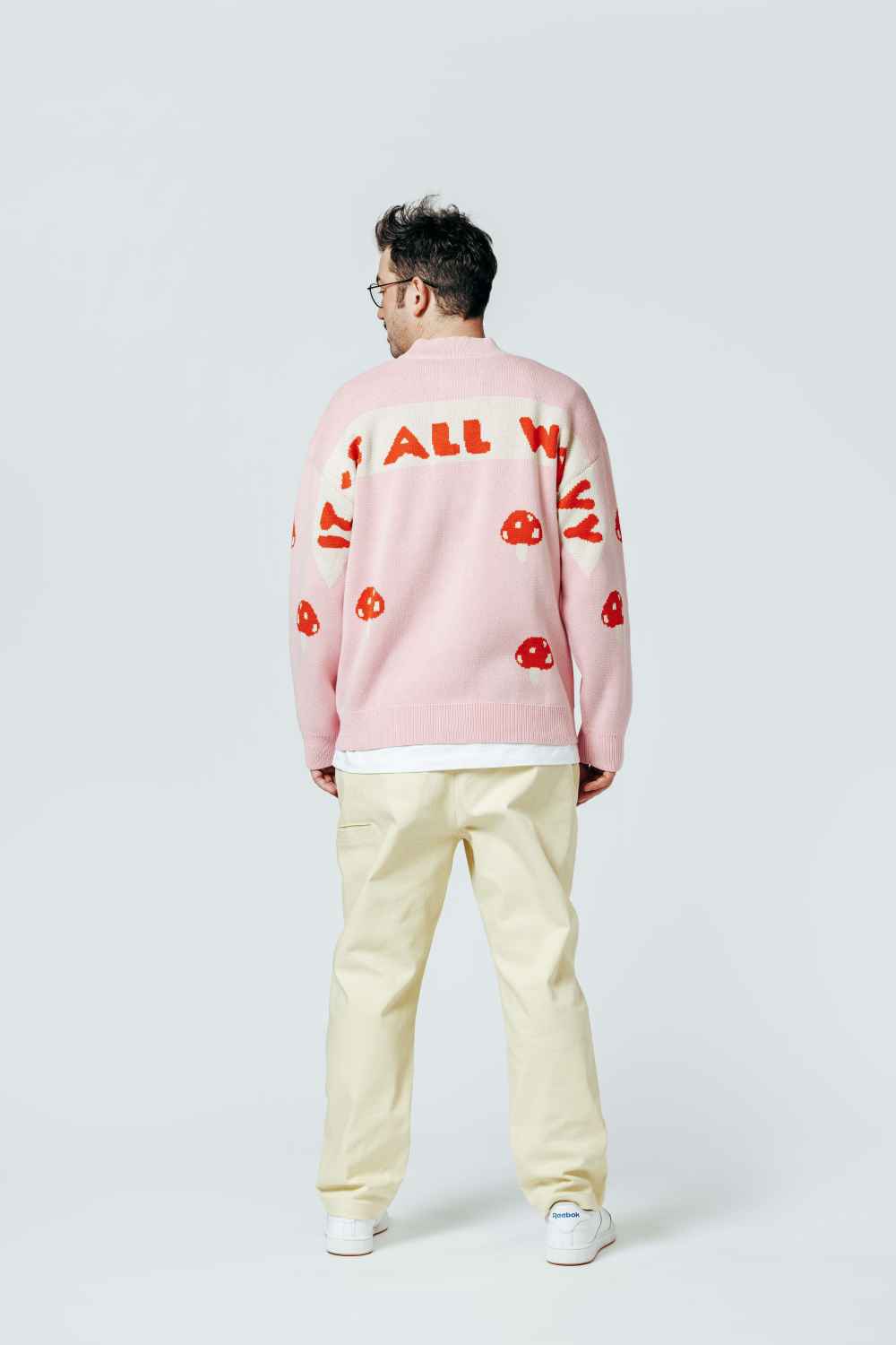 The Dudes All Wavy Cardigan - Coral Pink XXXL