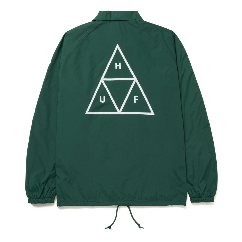 HUF Essentials Triple Triangle Coach Jacket - forest green M