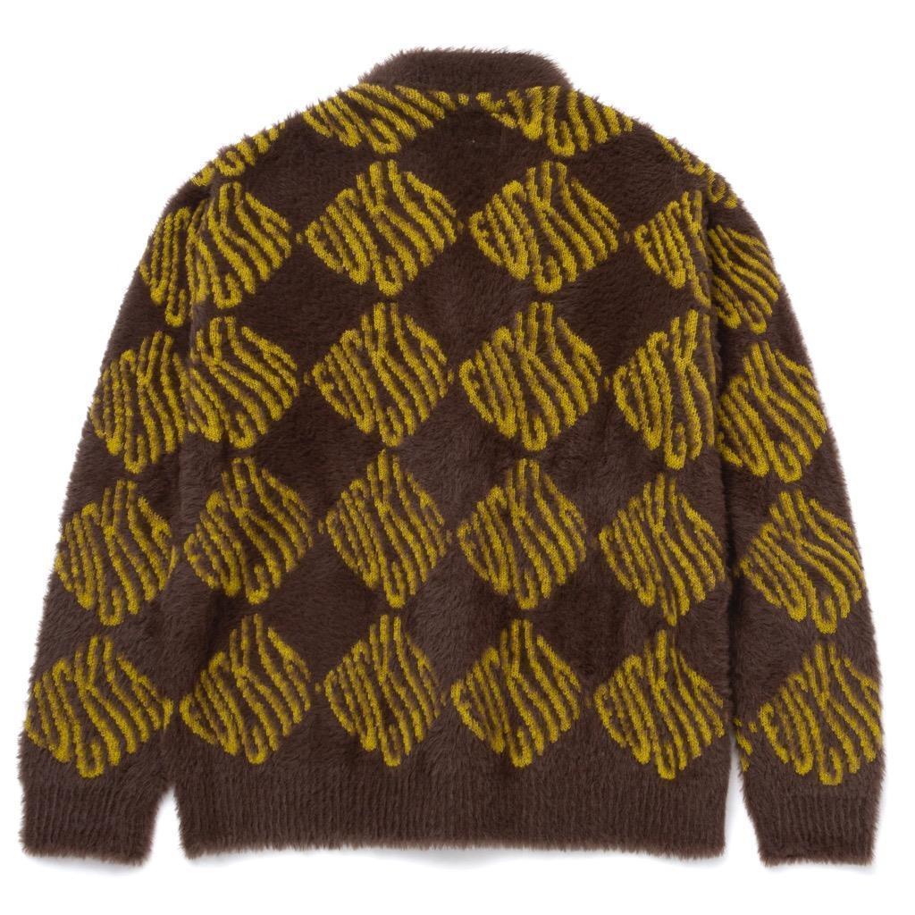 HUF Fuck It Cardigan chocolate brown HUF Fuck It Cardigan chocolate brown S