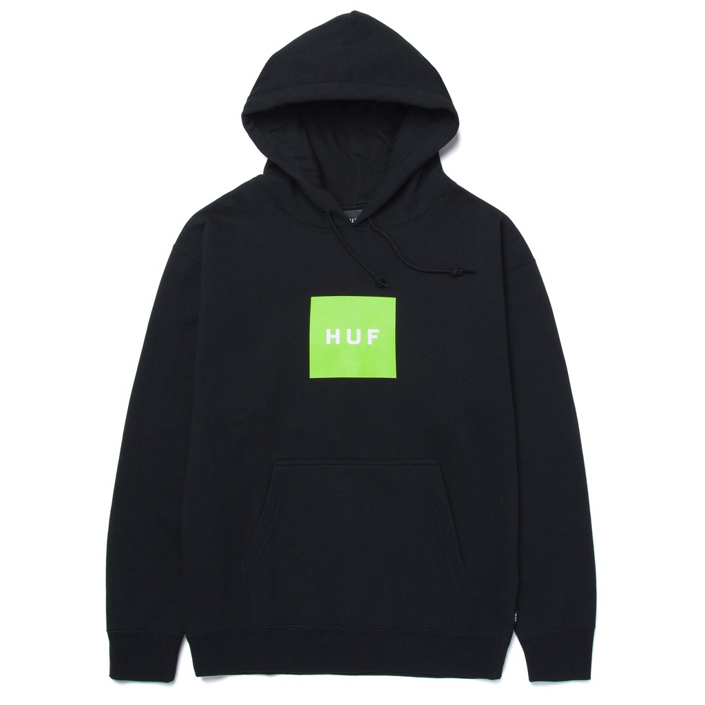 HUF Essentials Box Logo Hoodie - black M HUF Essentials Box Logo Hoodie - black XXL