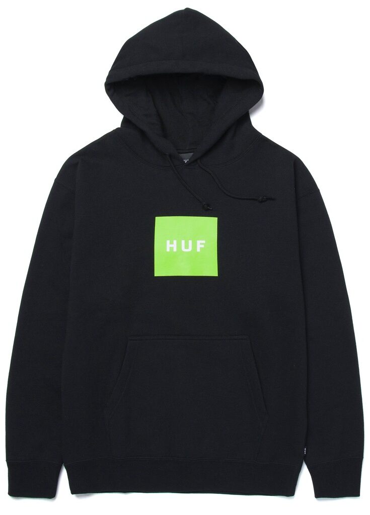 HUF Essentials Box Logo Hoodie - black M HUF Essentials Box Logo Hoodie - black XXL