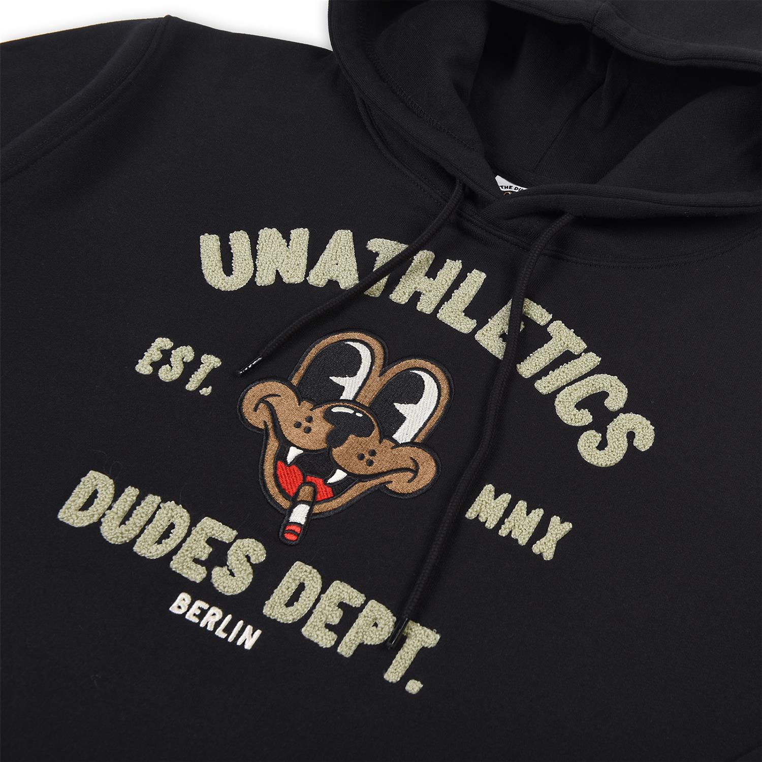 The Dudes Unathletics Dept. Hoody - black XS The Dudes Unathletics Dept. Hoody - black XXXL