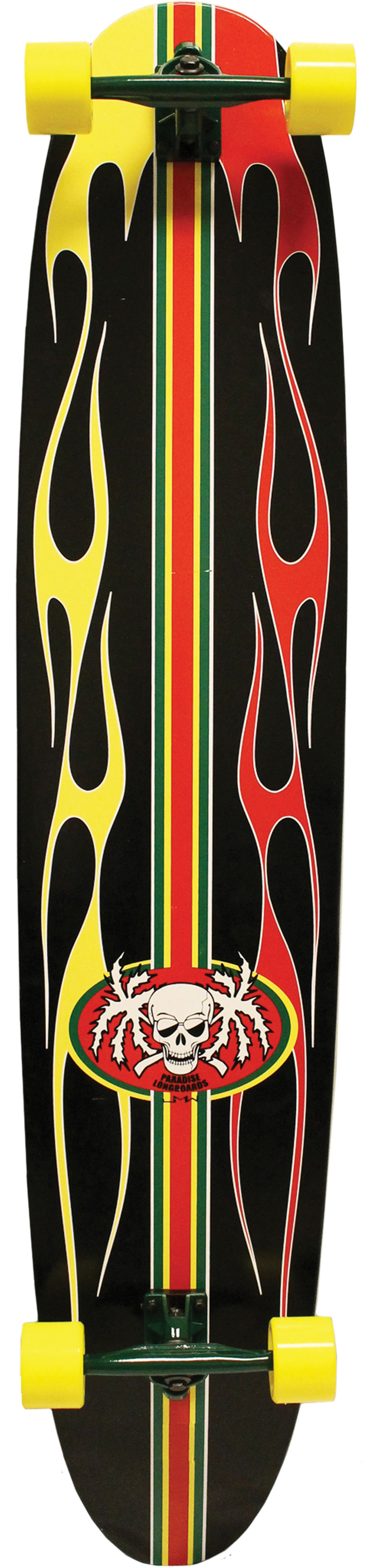 Paradise Complete Longboard Kicktail Rasta Hot Rod 55x11