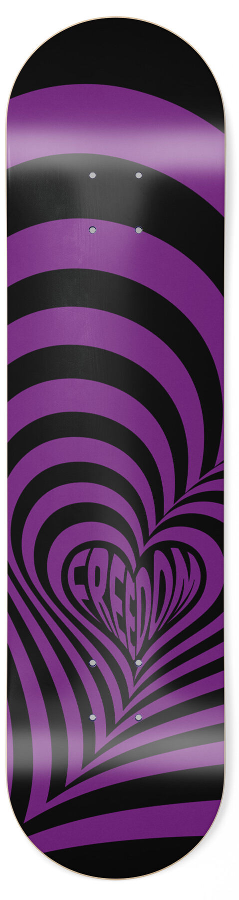 Freedom Hypnolove Halloween Purple Skateboard Deck 7.63