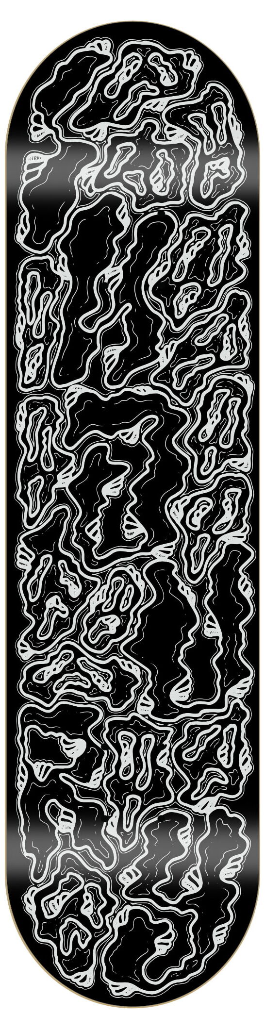 INJURY Skateboard Deck Ghosts Black INJURY Skateboard Deck Ghosts Black