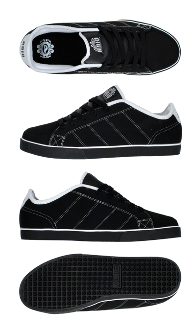 Adio Shoes Drayton SL Black/White/Black US 5